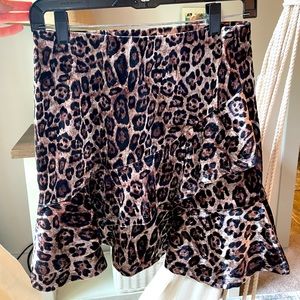 Harper Wren Velvet Cheetah Skirt